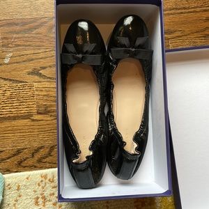 Stuart Weitzman Raven patent black ballet flats - sz 11.5